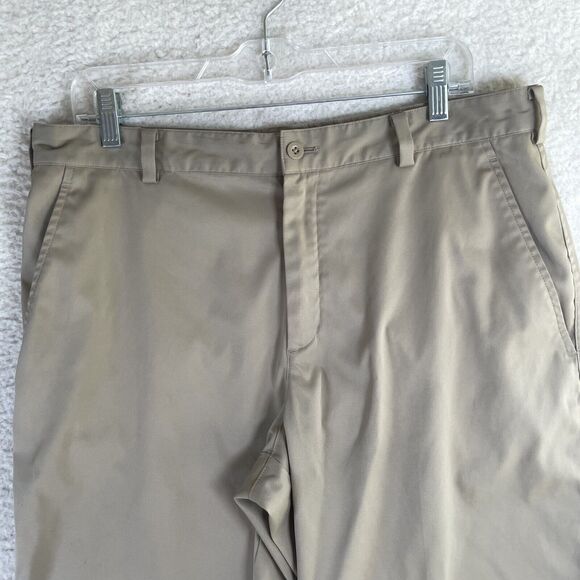 Nike Golf Shorts Mens Sz 34 Dri-Fit Khaki Beige Bone Tech Chino Stretch - Picture 11 of 16